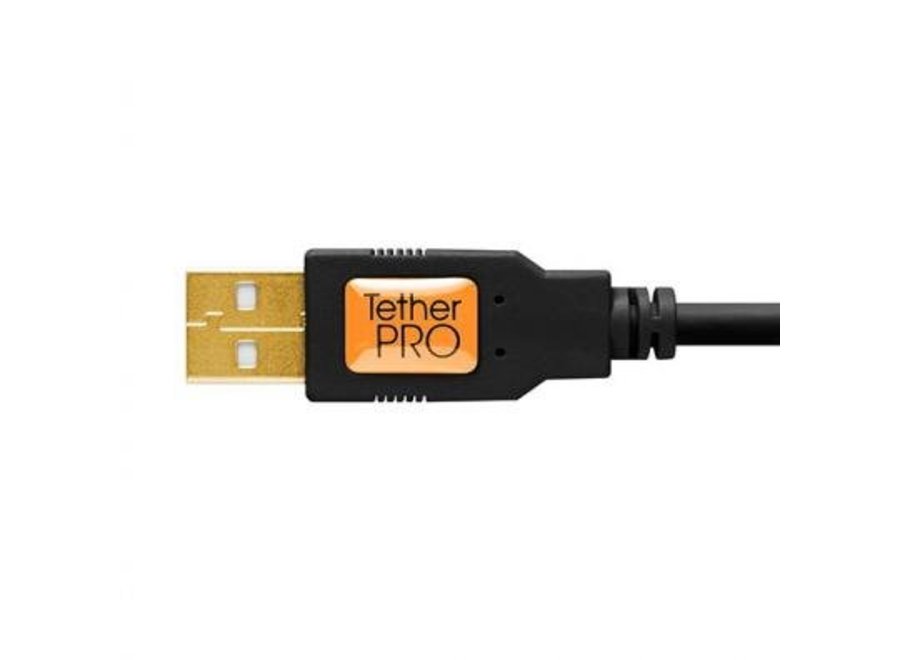 TetherTools TetherPro USB 2.0 A to Mini-B 8-pin Cable (15ft-4.6m) Black