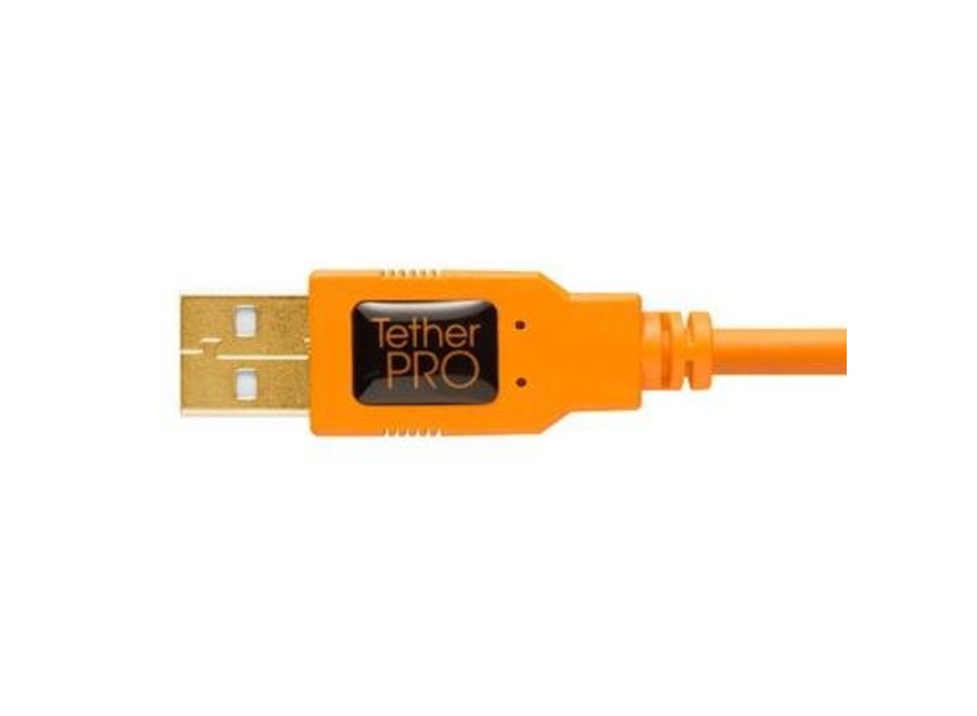 TetherTools TetherPro USB 2.0 A to Mini-B 8-pin Cable (15ft-4.6m) Orange