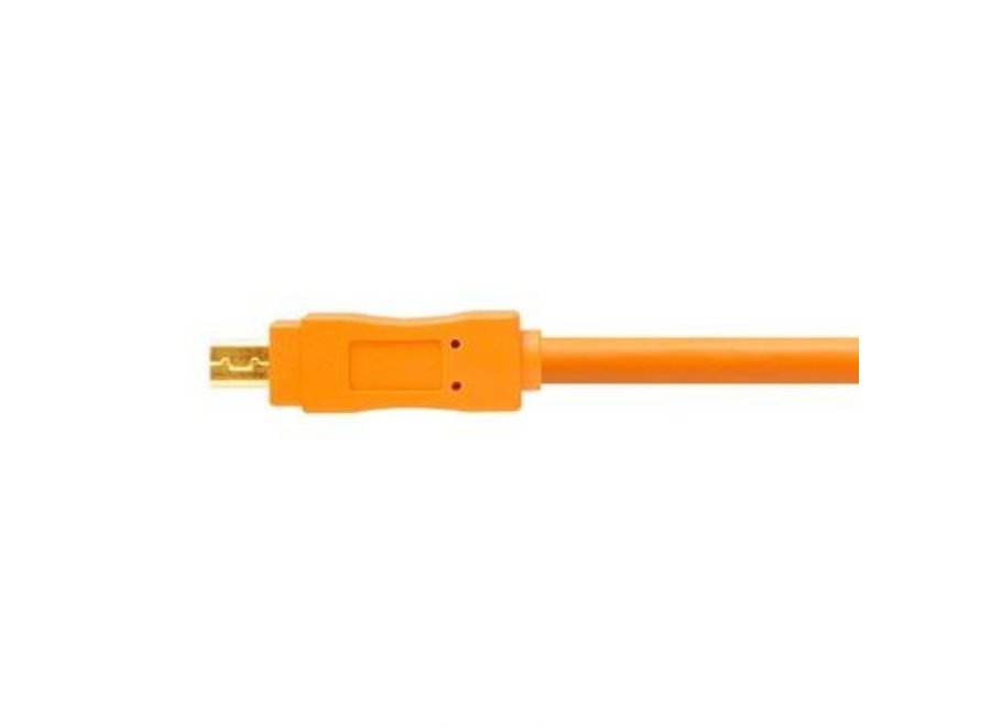 TetherTools TetherPro USB 2.0 A to Mini-B 8-pin Cable (15ft-4.6m) Orange