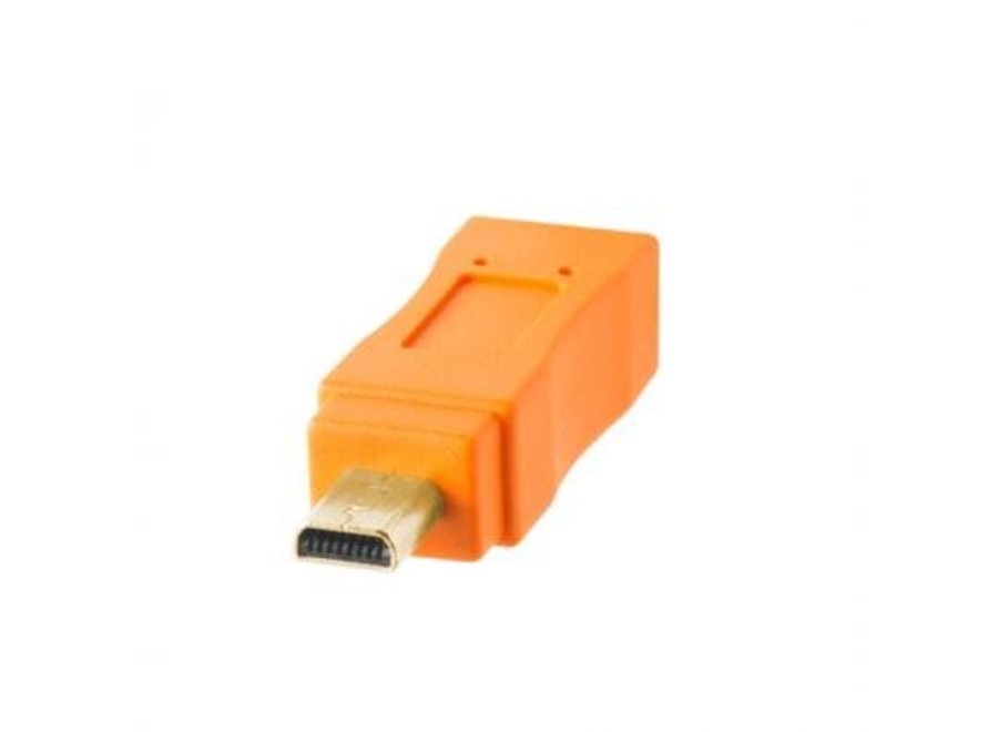 TetherTools TetherPro USB 2.0 A to Mini-B 8-pin Cable (15ft-4.6m) Orange