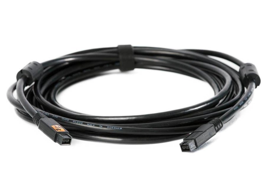 TetherPro Firewire 800-9 pin to 9 pin ( 15ft/4.6 mtr) Black