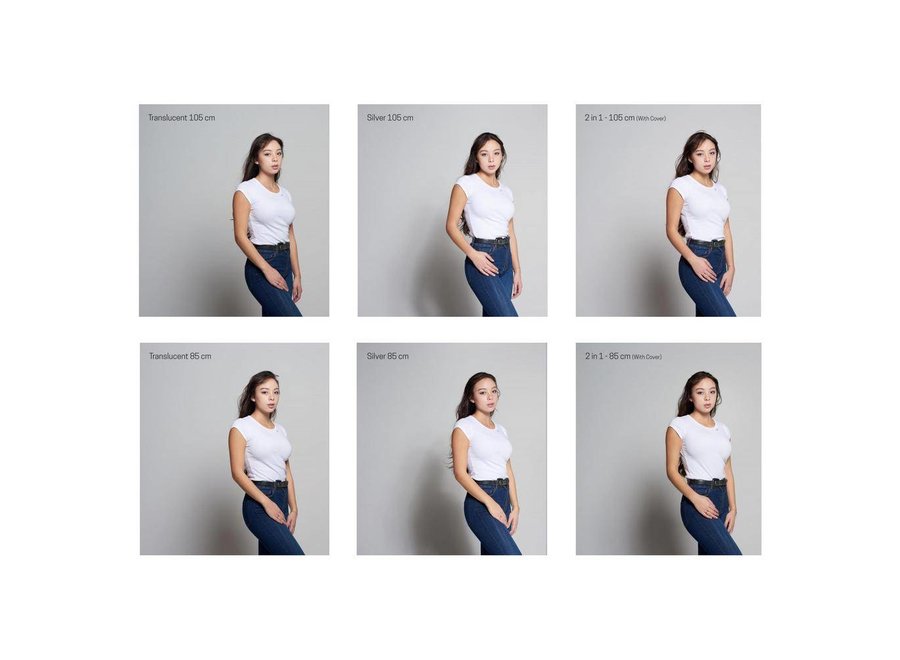 Elinchrom 2 in 1 Umbrella Shallow White/Translucent ø 85cm