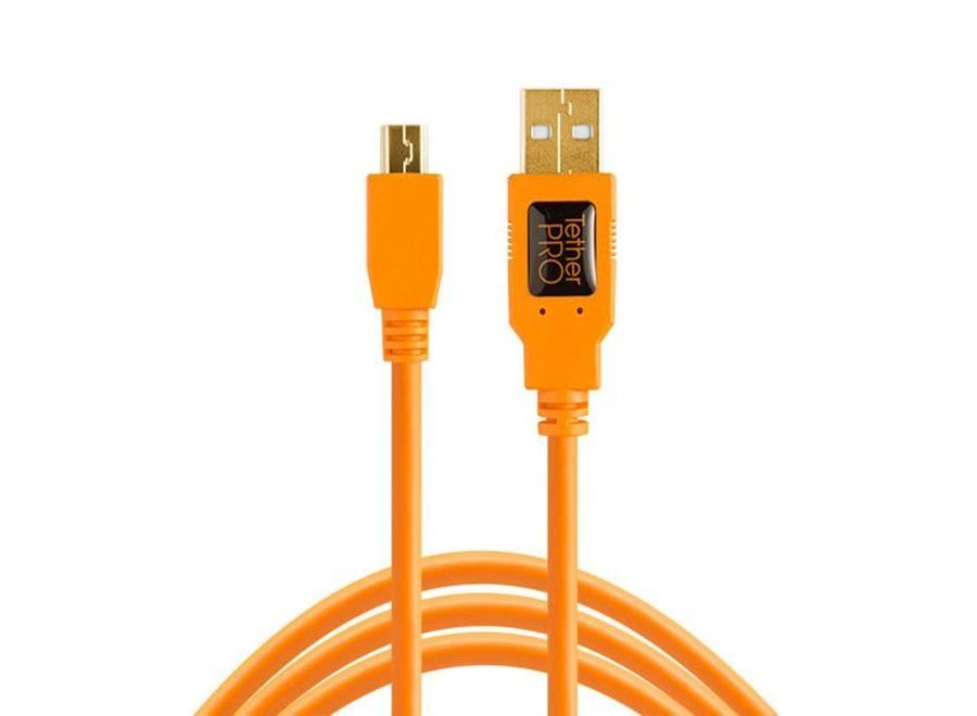 TetherTools TetherPro USB 2.0 Mini-B 5-Pin Cable 4.6m Orange