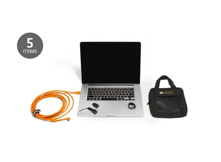 TetherTools Starter Tethering Kit USB 3.0 Micro-B Right Angle Cable Right 15' ORG