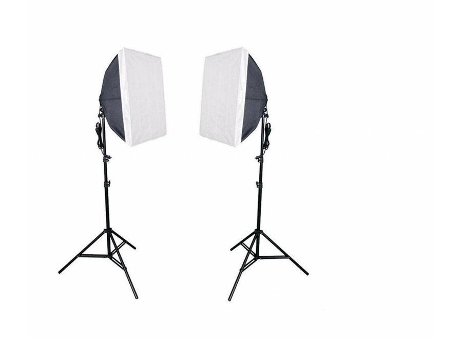 Fluorescent softbox 40x40 incl. snoer met lampfitting KFLSB