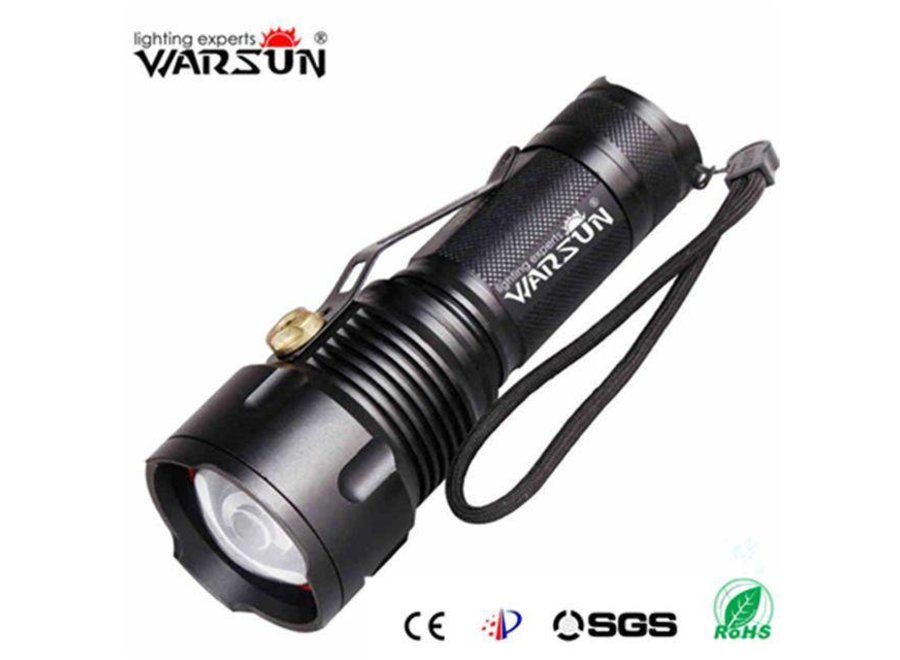 Zaklamp Oplaadbaar Tactical Torch LED Warsun ( Outdoor)