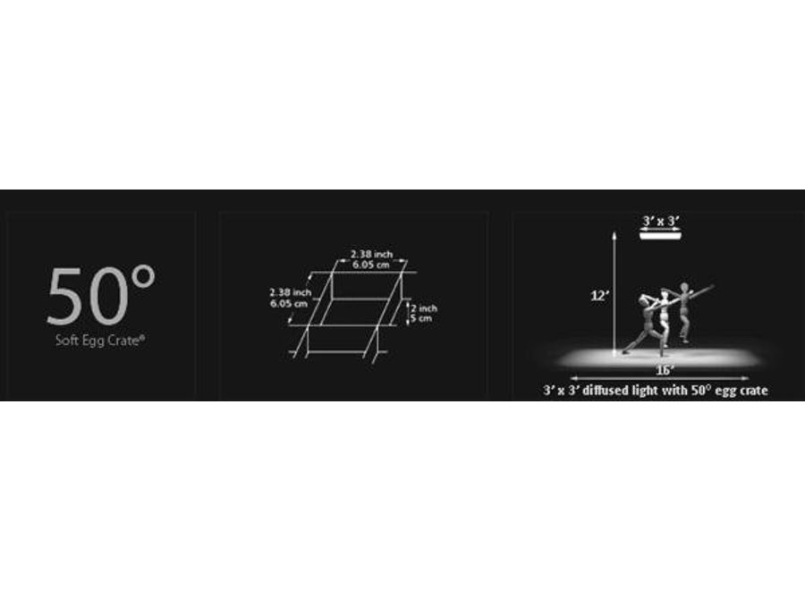 Lighttools EZPop Grid 50° voor Rotalux 70x70cm (28x28")