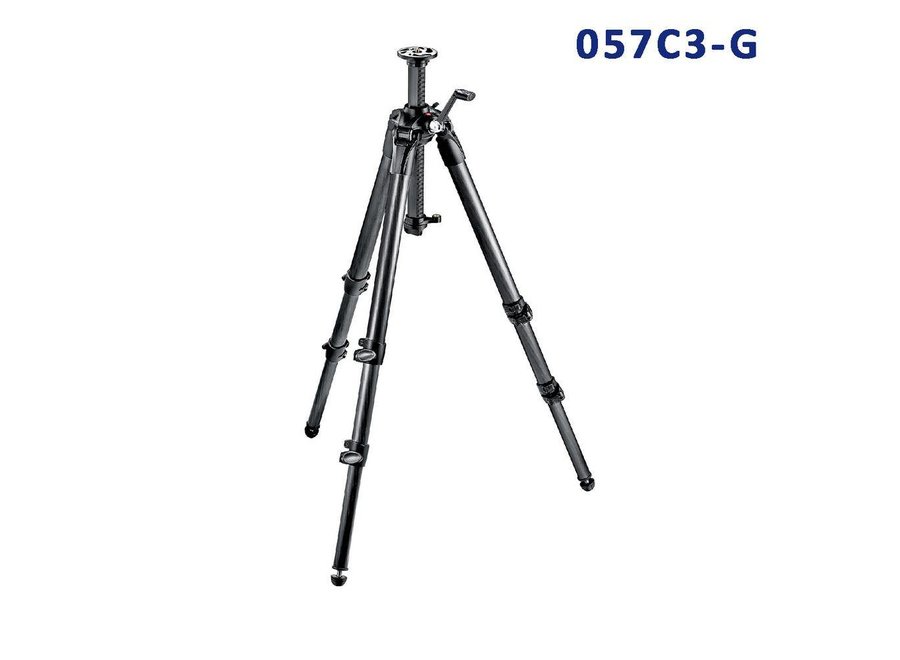 Manfrotto MT057C3-G Carbon Fiber Tripod 3 Sections Geared