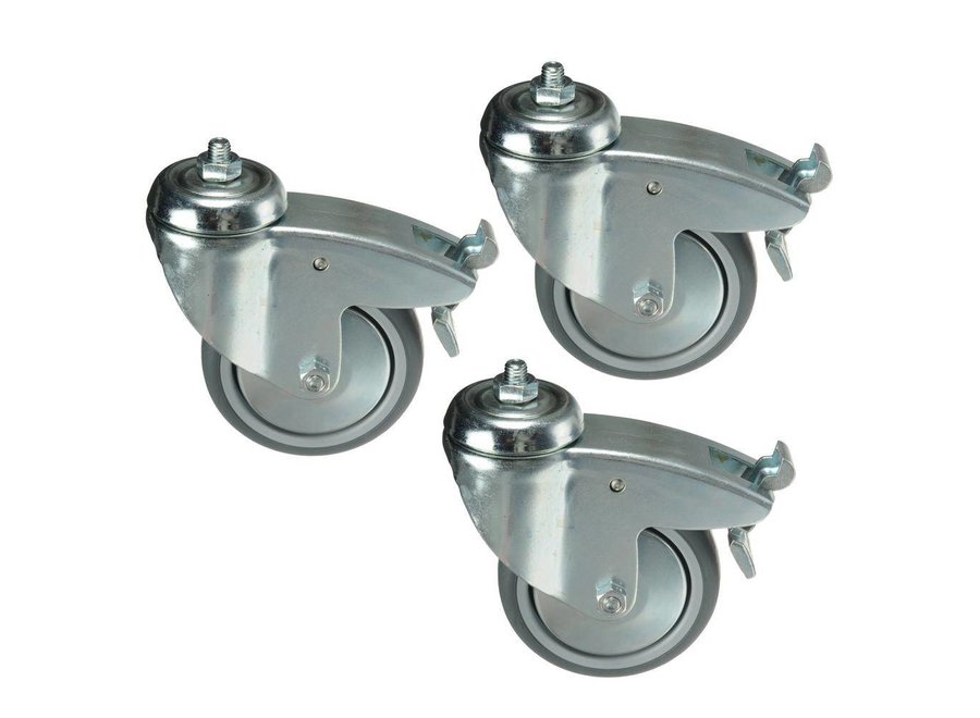 Manfrotto Wiel Set Diameter 100mm met rem M10 Mount