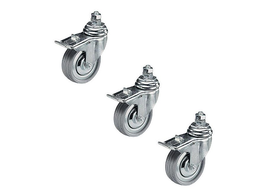 Manfrotto Wiel Set Diameter 100mm met rem M10 Mount