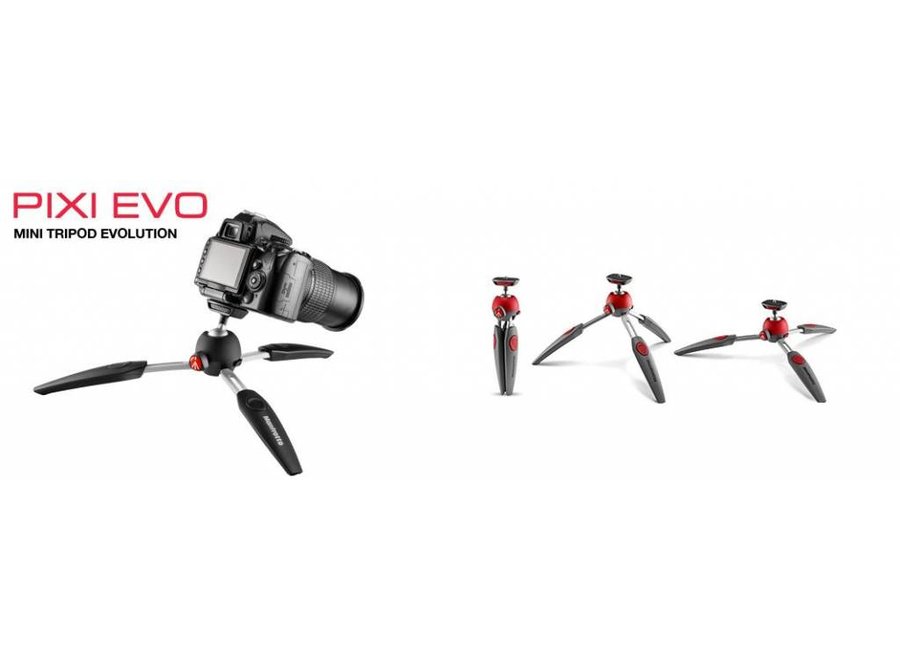 Manfrotto Pixi EVO 2 section Mini Tripod Black | MTPIXIEVO-BK