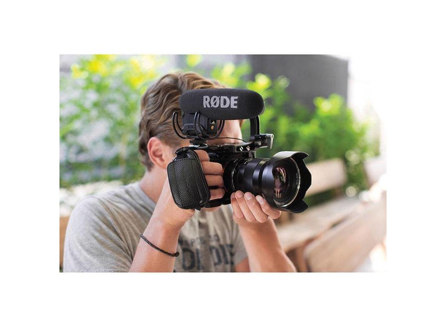 Røde VideoMic Pro met Rycote Lyre Shockmount