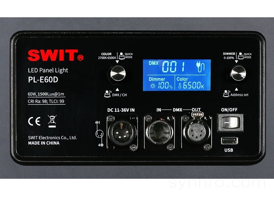 Swit PL-E60D LED Panel Light DMX