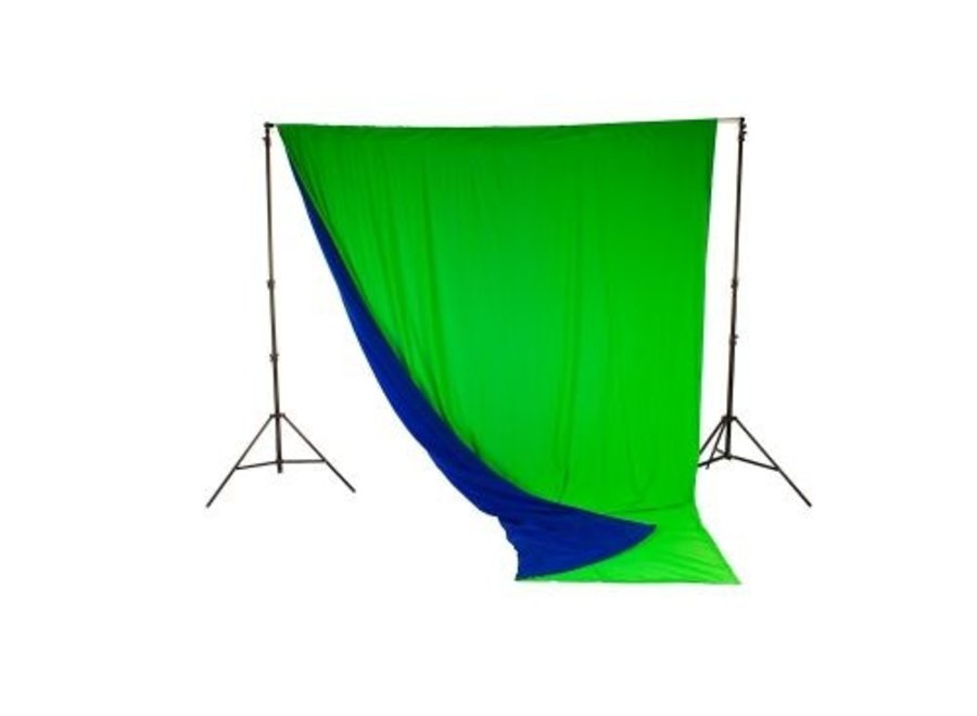 Chroma key Scherm dubbelzijdig Blauw/Groen 3 x 3.5 m