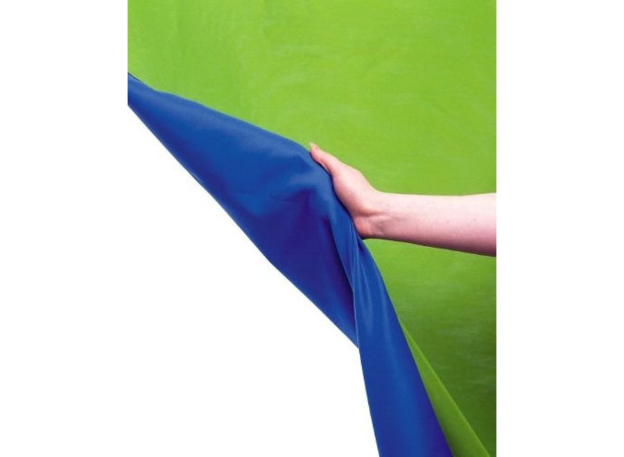 Chroma key Scherm dubbelzijdig Blauw/Groen 3 x 3.5 m