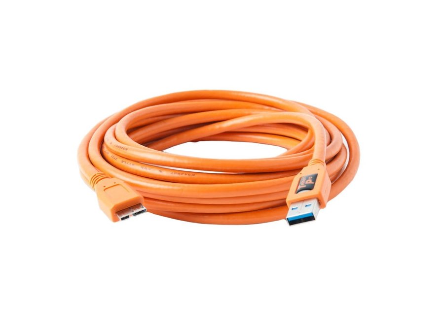 TetherPro USB 3.0 male to Micro-B 5 pin Orange