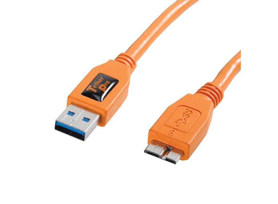 TetherPro USB 3.0 male to Micro-B 5 pin Orange