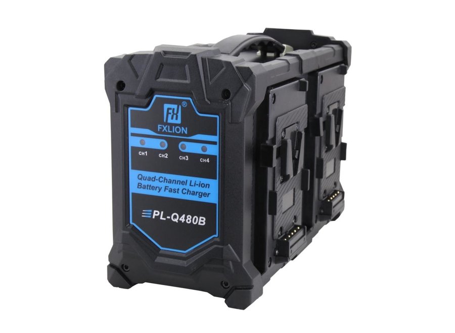 FXLion PL-Q480B V-lock quad quick charger