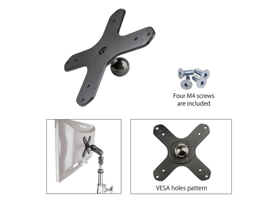 Kupo KS-408 Vesa Monitor Mount + Ball Head