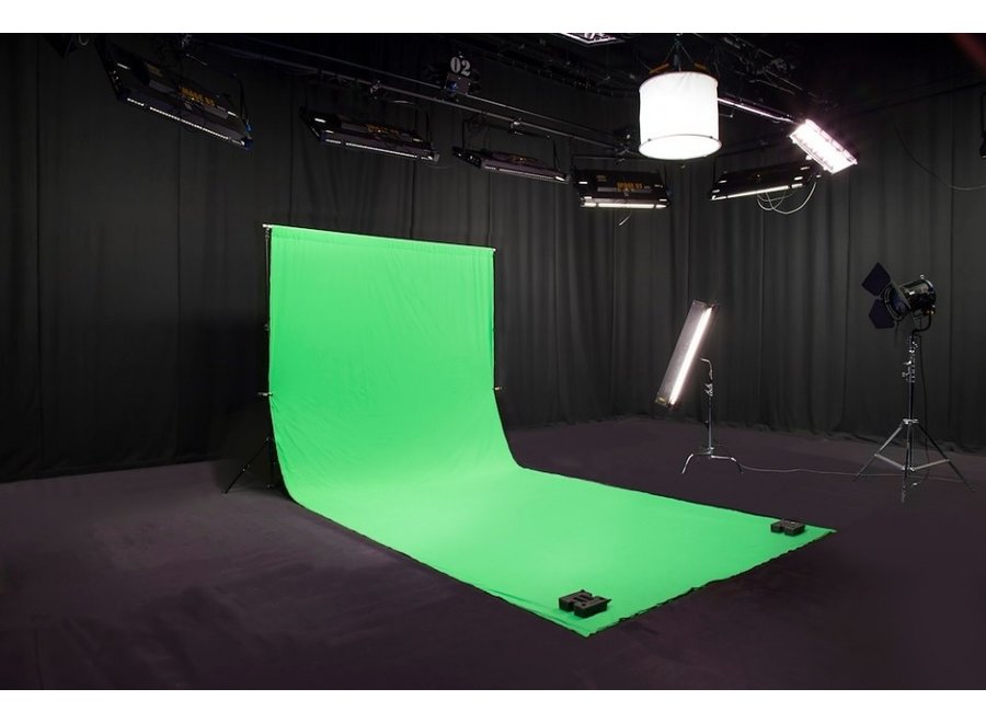 Chroma key Scherm dubbelzijdig Blauw/Groen 3 x 7 m