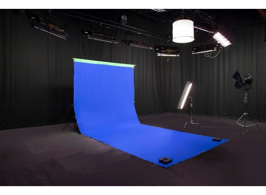 Chroma key Scherm dubbelzijdig Blauw/Groen 3 x 7 m