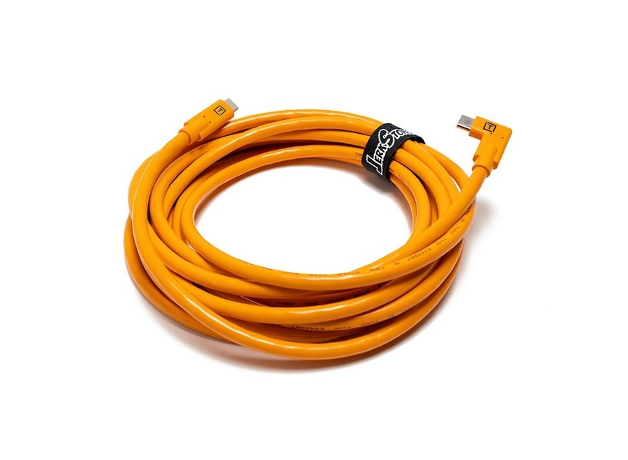 TetherPro USB-C to USB-C Right Angle Orange