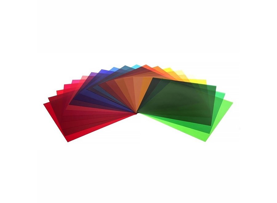 Elinchrom Assorted bright colour gels 21cm set of 20 pieces