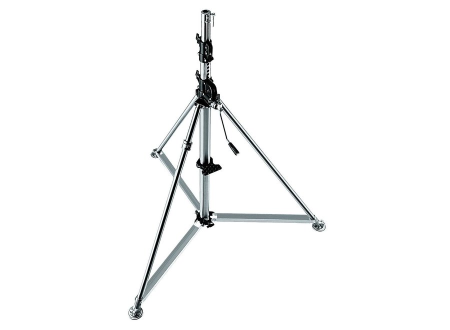 Manfrotto 387XU Super Wind-Up Stand – Hoogte tot 366 cm Zilver