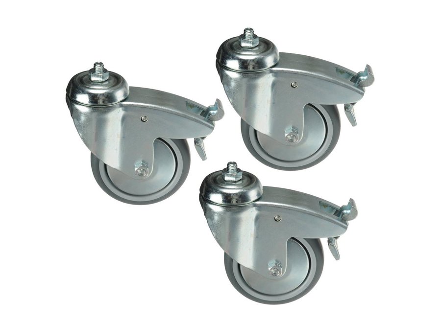 Manfrotto Wiel Set Diameter 100mm met rem M10 Mount