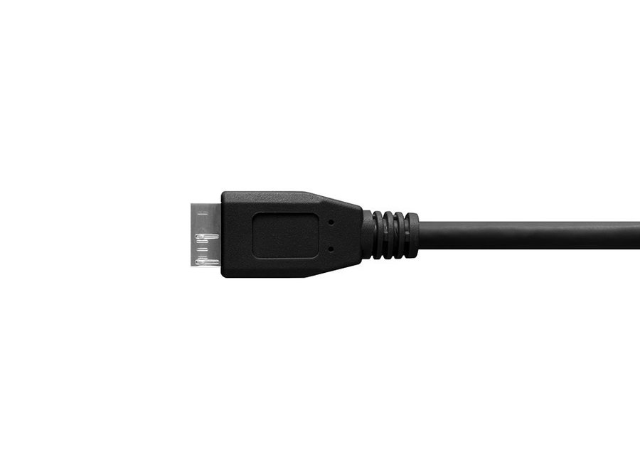 TetherPro USB-C to 3.0 Micro-B Right Angle 15'(4.6m) Black