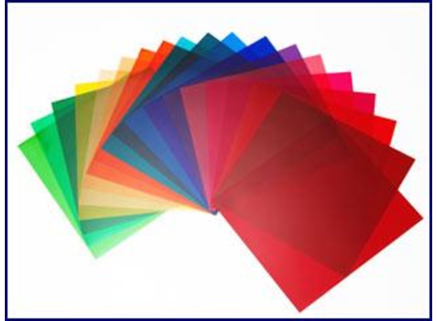Elinchrom Assorted bright colour gels 21cm set of 20 pieces