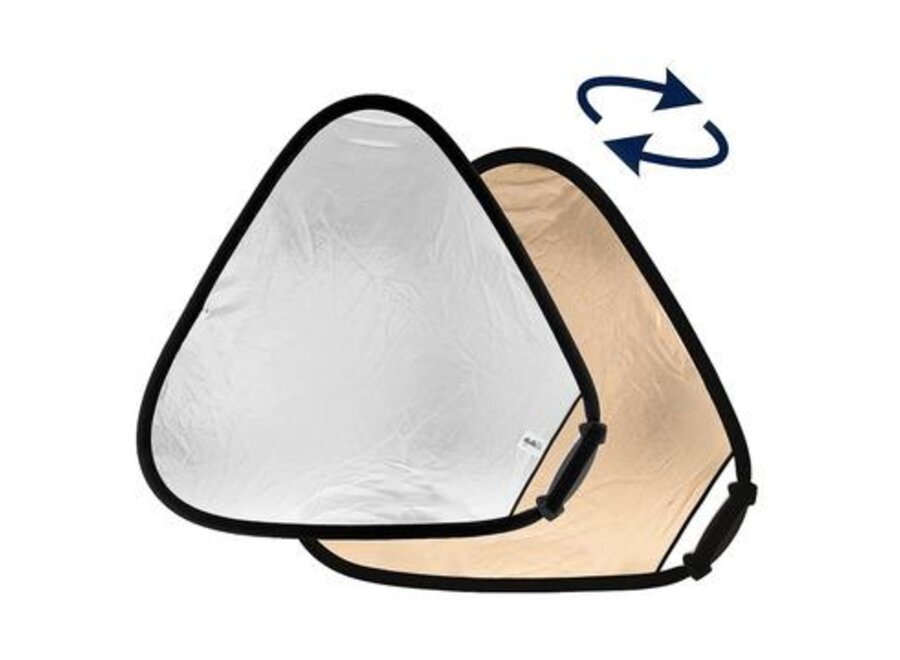 Trigrip twistfold reflector Goud/ Zilver 80 cm.