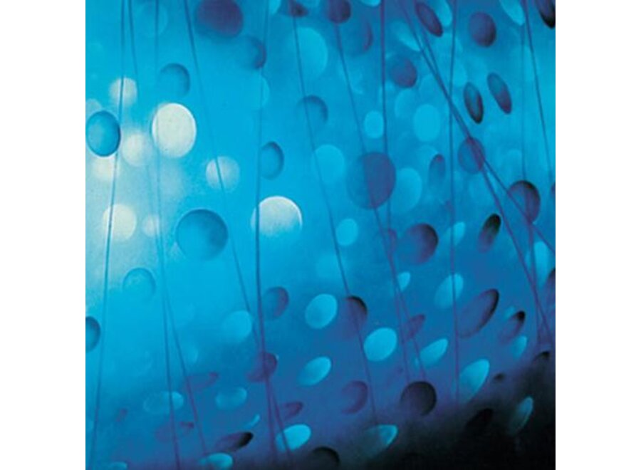 Handgeschilderd achtergronddoek Blue Bubbles 150 x 200cm