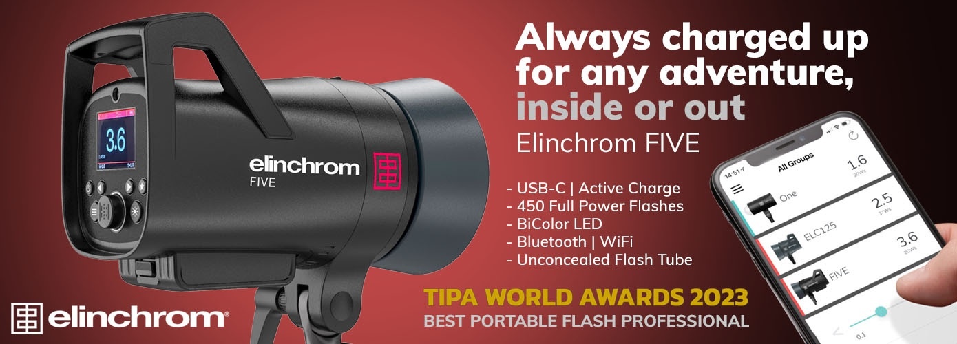 Elinchrom FIVE  wins TIPA Award "Best Portable Flash"