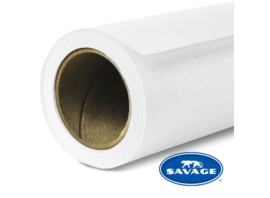 Savage Achtergrond Papier op rol 3.55 x 30m Super White # 01