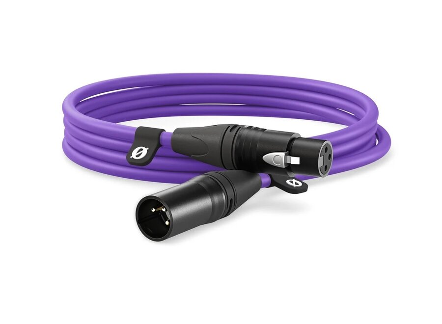 Røde 3m XLR-kabel Paars