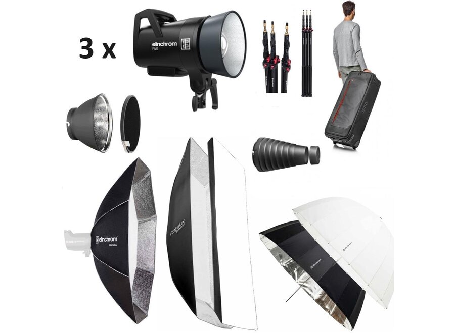 Elinchrom FIVE Triple Studio PLUS Set