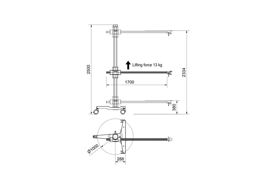 Foba A-600 Studio Column Tripod