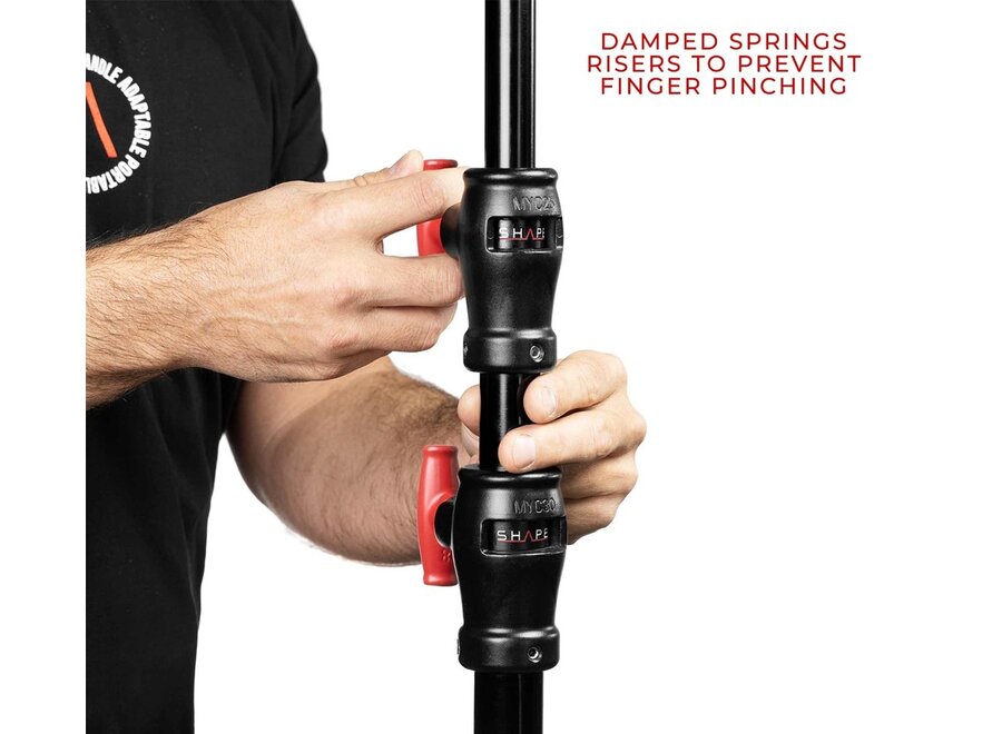 Montreal Combo Triple Riser Stand Black/Chrome