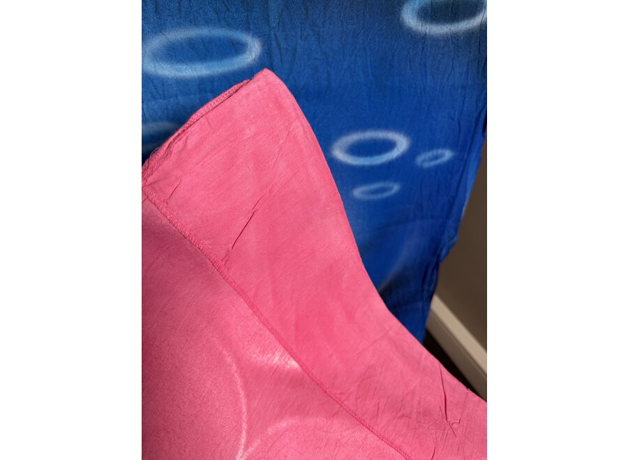 ADCH643 Handgeschilderd Achtergronddoek Roze | Bloemen 1.5x1.8m