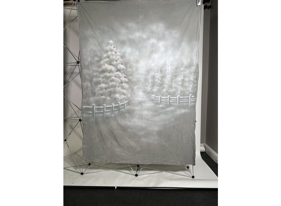 ADCH106 Hand-Painted Backdrop Gray | Christmas trees 1.5x1.8m
