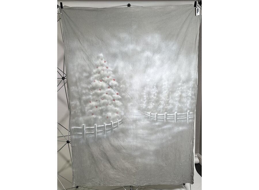 ADCH106 Handgeschilderd Achtergronddoek Winter/Kerst 1.5x1.8m