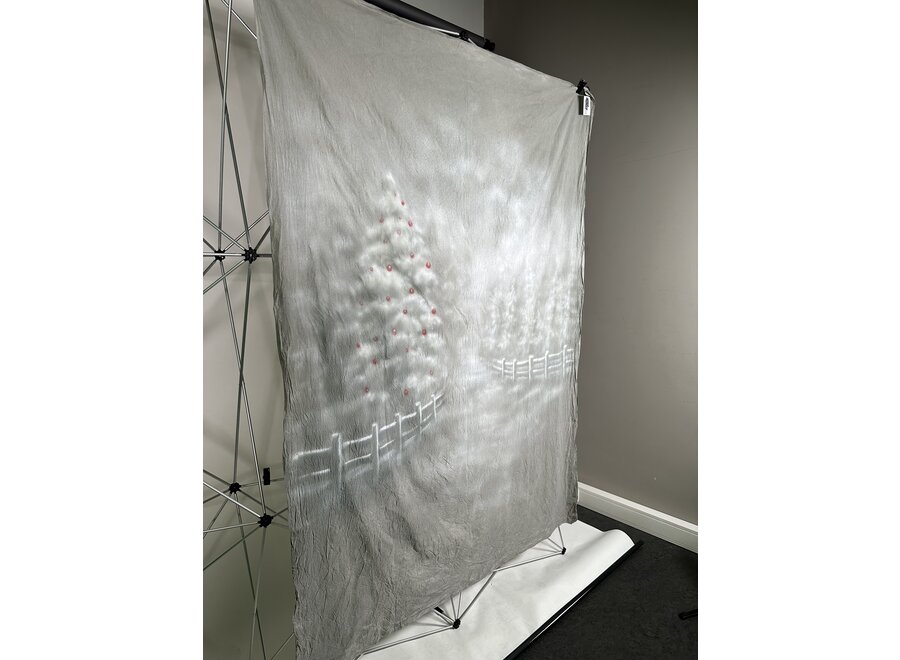 ADCH106 Hand-Painted Backdrop Gray | Christmas trees 1.5x1.8m