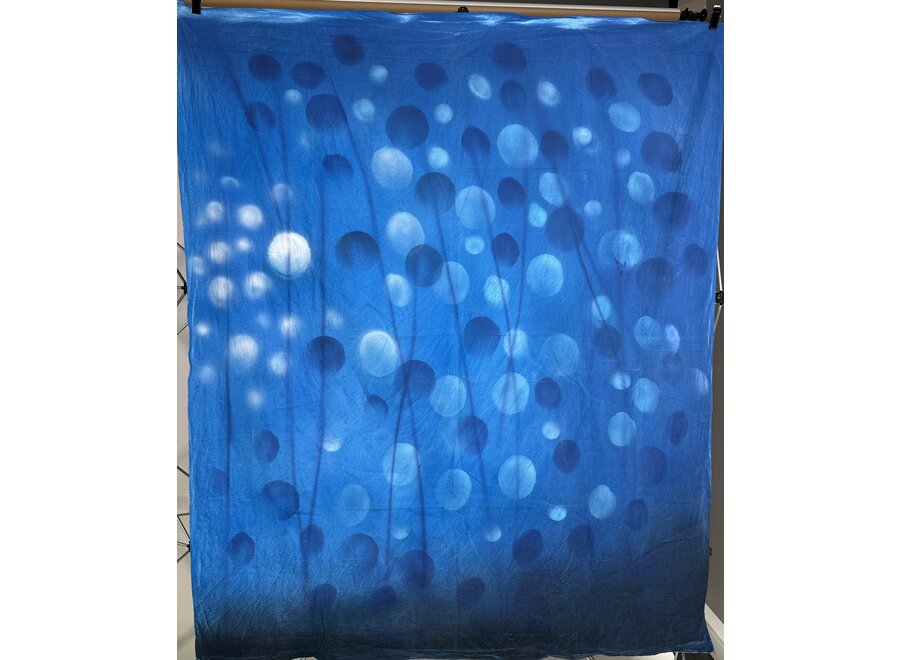ADCH732 Handgeschilderd Achtergronddoek 1.5x1.8m Blauw Ballen