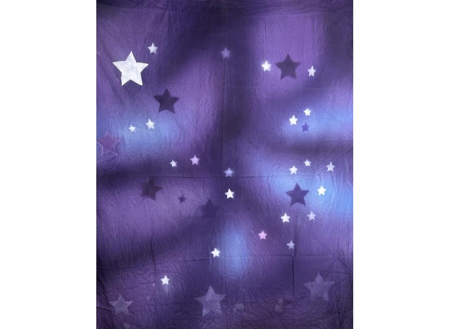 Hand-Painted Backdrop 1.5x1.8m Purple Stars KM189