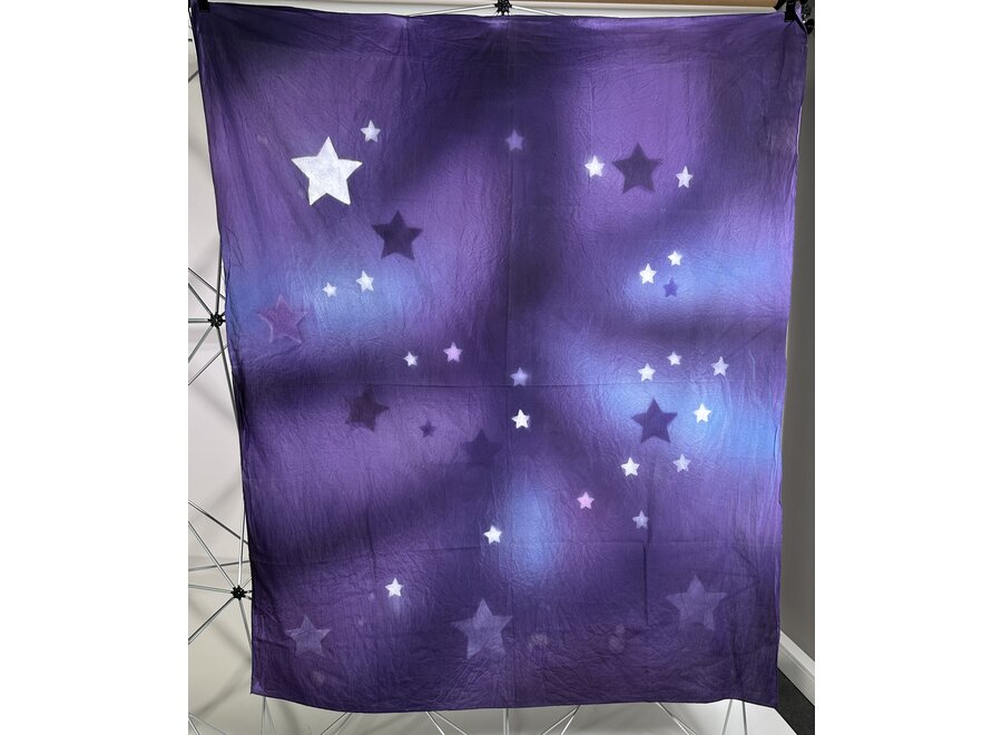 Hand geschilderd Achtergronddoek 1.5m x 1.80m Paars | Sterren