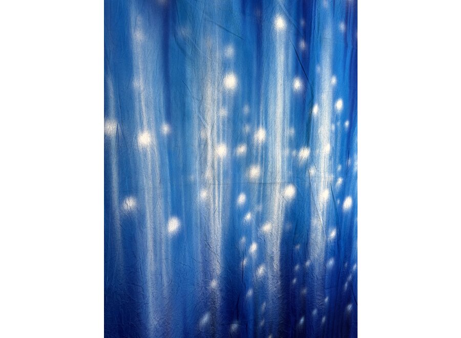 Hand geschilderd Achtergronddoek 1.5m x 1.80m Blauw | Sterrenhemel
