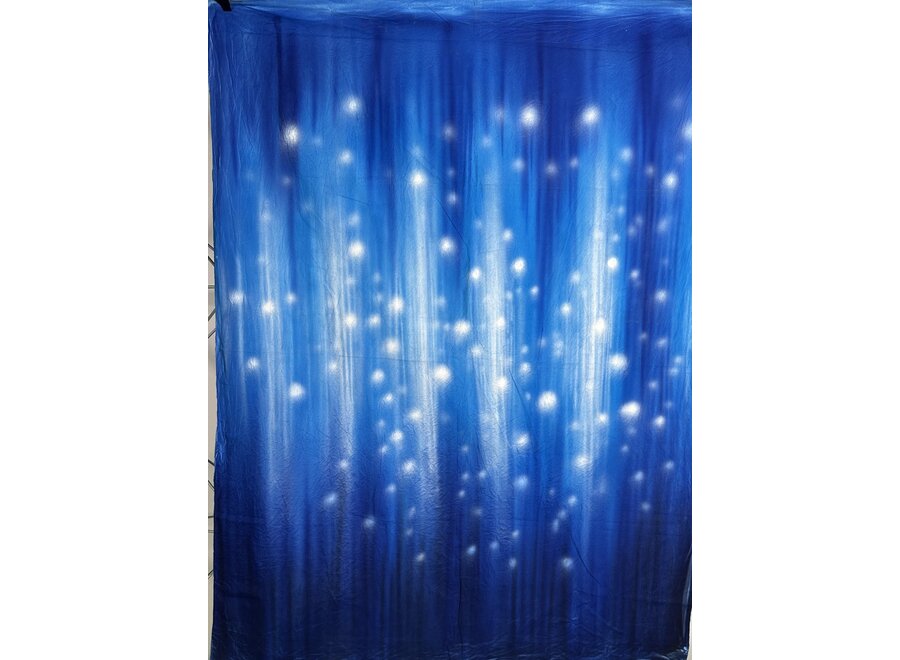 Hand geschilderd Achtergronddoek 1.5m x 1.80m Blauw | Sterrenhemel