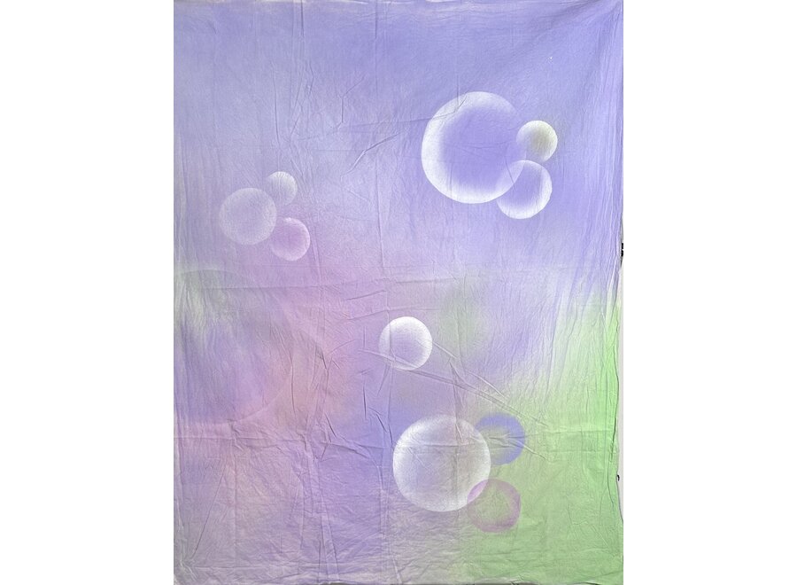 Handgeschilderd Achtergronddoek 1.5m x 1.80m Lilac | Bubble