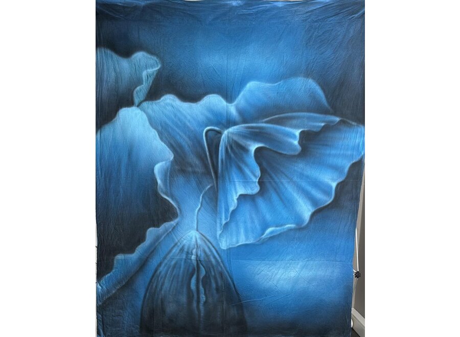 Hand-Painted Backdrop Blue Blossom Dream 1.5x1.8 m